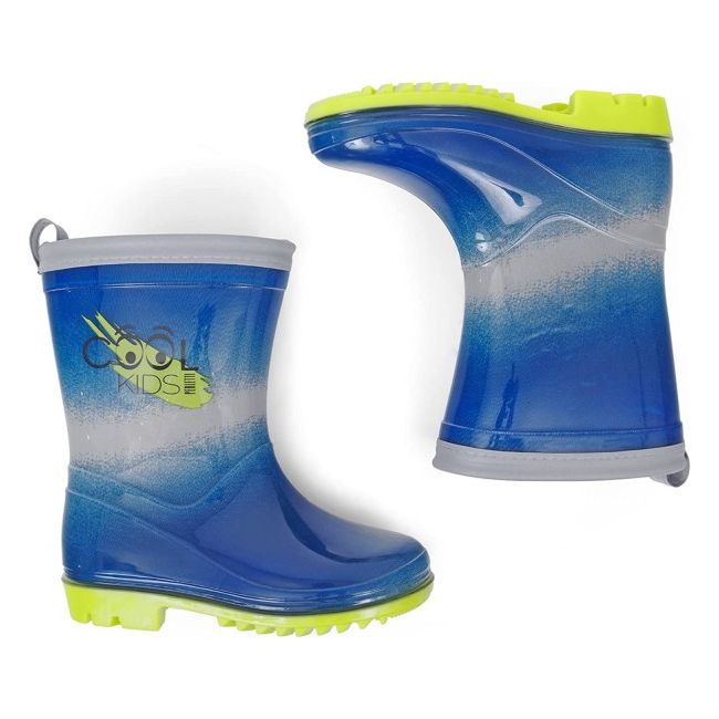 Cizme de cauciuc Perletti cu margine reflectorizanta marimi 28 29 gri albastru SOLPE15598-28/29