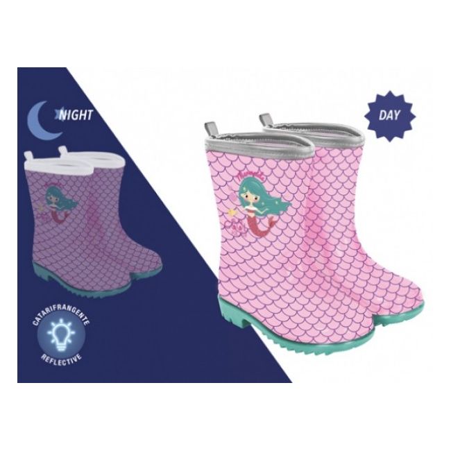 Cizme de cauciuc Sirena cu margine reflectorizanta - marimi 28 29 Perletti SOLPE15586-28/29