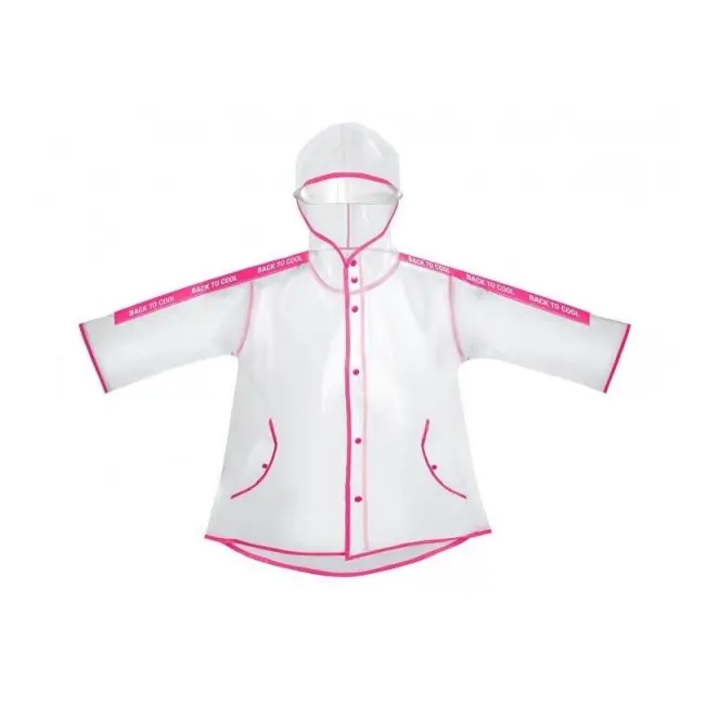 Pelerina Perletti tip Poncho semitransparent cu margini roz pentru fetite SOLPE15564