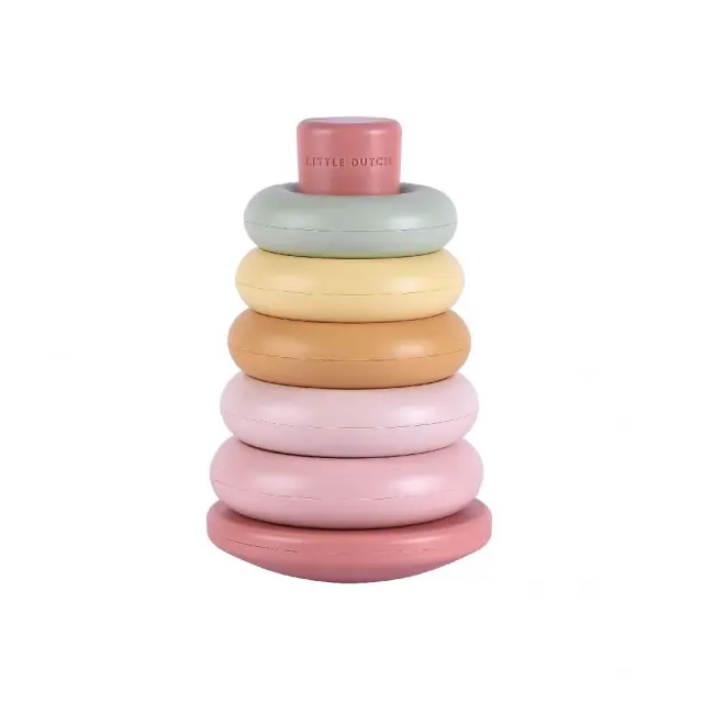 Set 5 inele de stivuire roz Little Dutch SOLVDM2007772