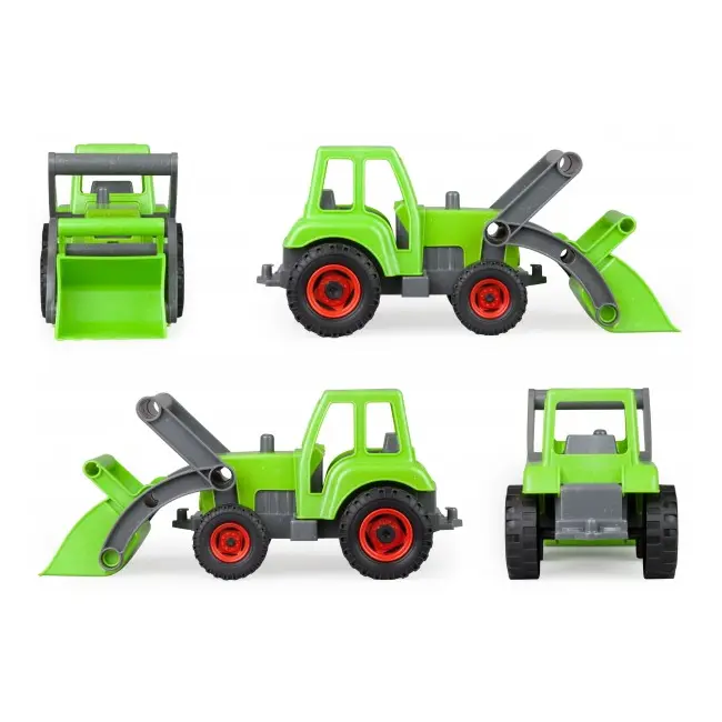 Tractor de jucarie Lena din lemn Negru si verde SOLLE04213