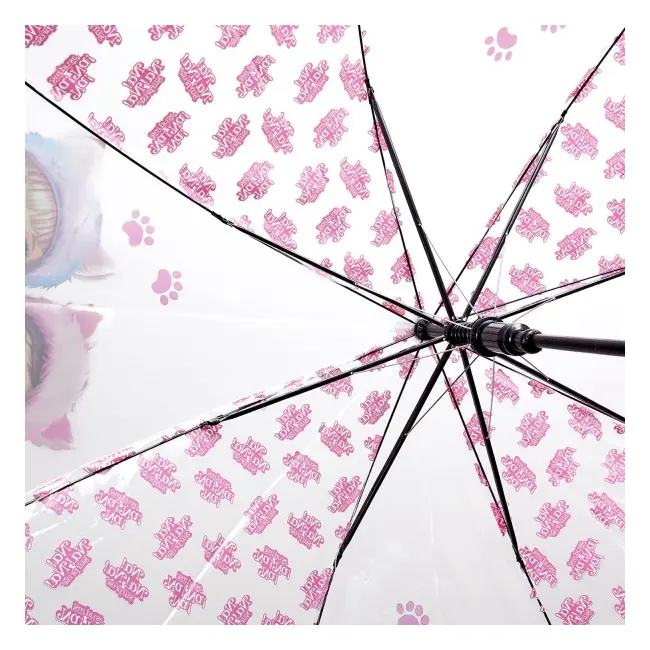 Umbrela Perletti Surprise automata rezistenta la vant transparenta 45 cm SOLPE75075