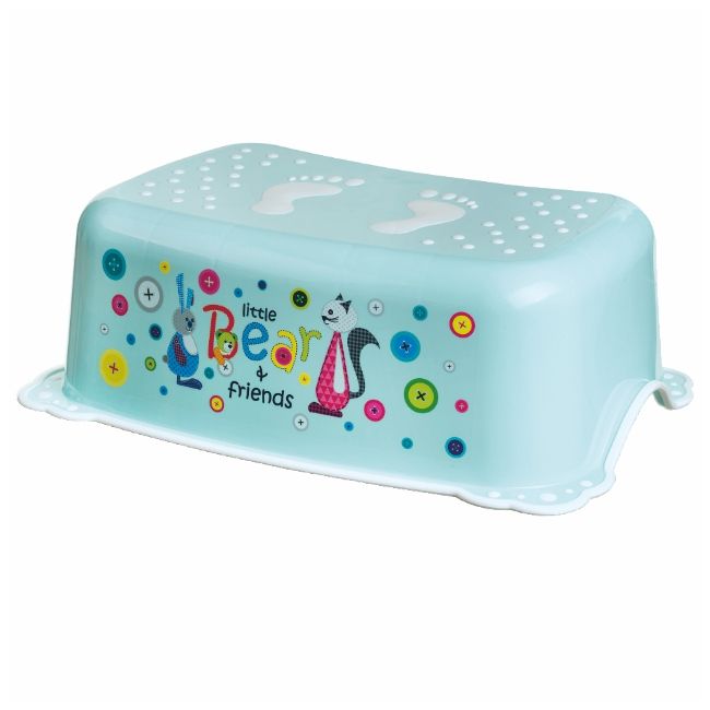 ,œ  Set Complet Reductor Toaleta Cu Colac Moale + Inaltator Baie Antiderapant, Bear And Friends Mint ,   Maltex Baby Pjbc674-c673