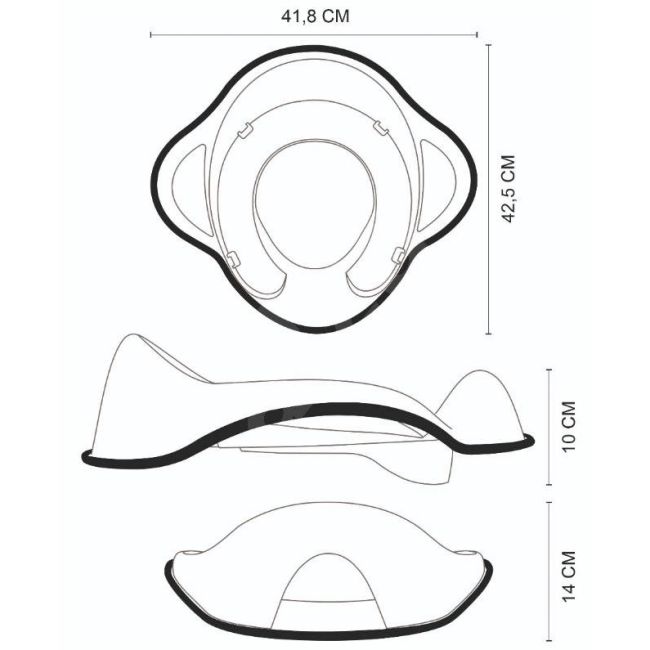 ,œ  Set Complet Reductor Toaleta Cu Colac Moale + Inaltator Baie Antiderapant, Zebra Gri ,   Maltex Baby Pjbc7964-c3874
