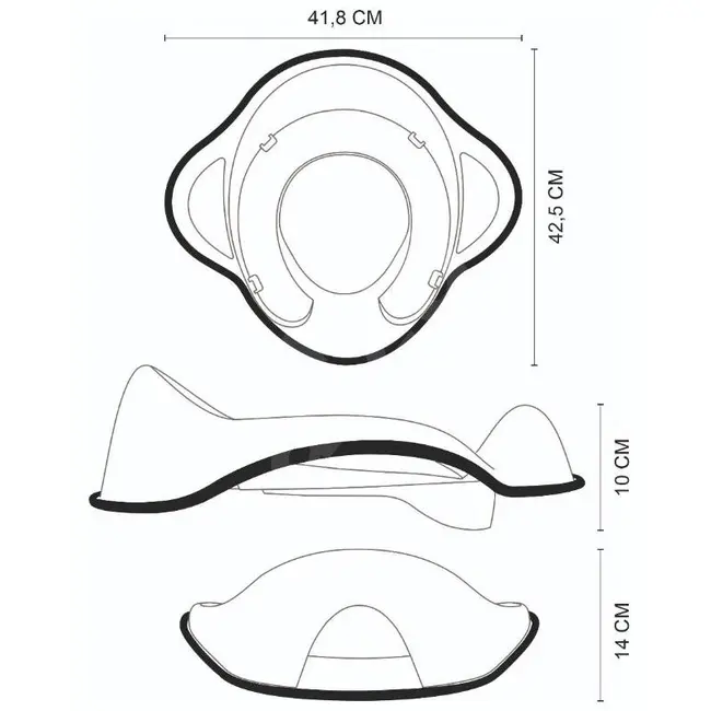 ,&oelig;  Set Complet Reductor Toaleta Cu Colac Moale + Inaltator Baie Antiderapant, Zebra Gri ,   Maltex Baby Pjbc7964-c3874