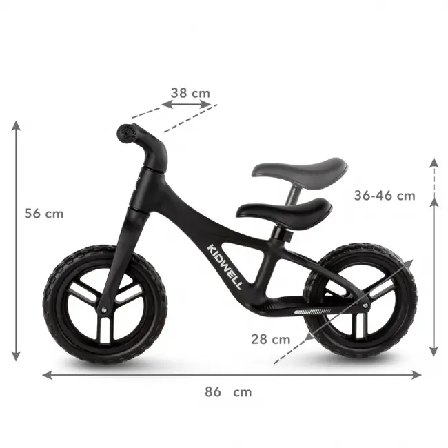 Bicicleta fara pedale kidwell jogo - black edeedirobijog01a0