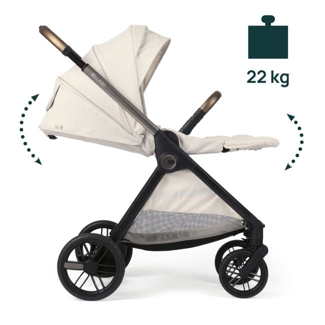 Carucior copii 3 in 1 Chicco Bellagio, Amber Glow (bej deschis), 0luni+ CHC8713650+8713750+8714650-8