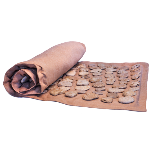 Covoras De Masaj Cu Pietris Natural Pe Baza De In Si Spuma Moale ,   Ortek Soft 93a 44 Cm, Ideal Pentru Copii Si Adulti Pjb11643