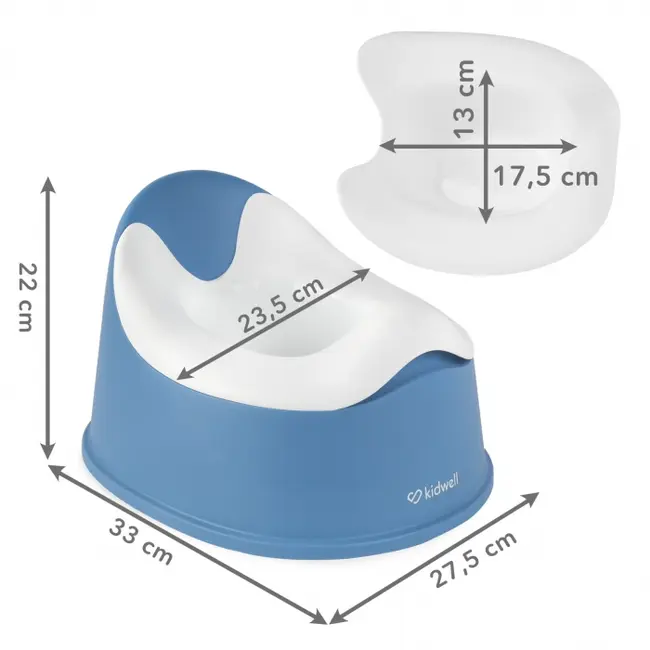 Olita pentru copii cu insertie detasabila kidwell nilo - blue edeedinocnnil04a0