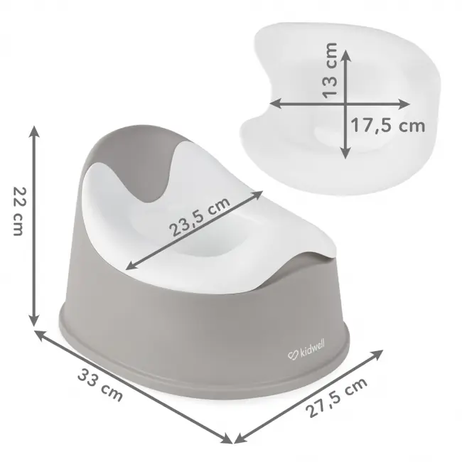 Olita pentru copii cu insertie detasabila kidwell nilo - gray edeedinocnnil02a0