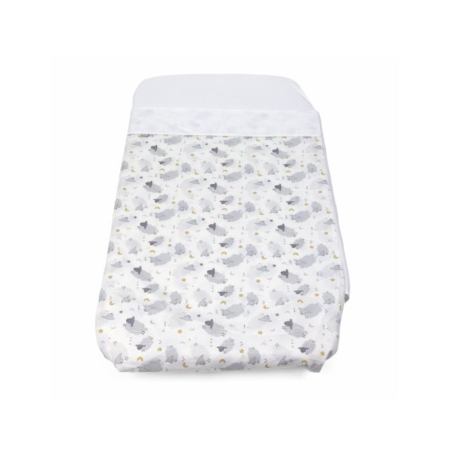 Set lenjerie patut Chicco Next2Me Forever, Grey Sheep, 0luni+ CHC1090891-8