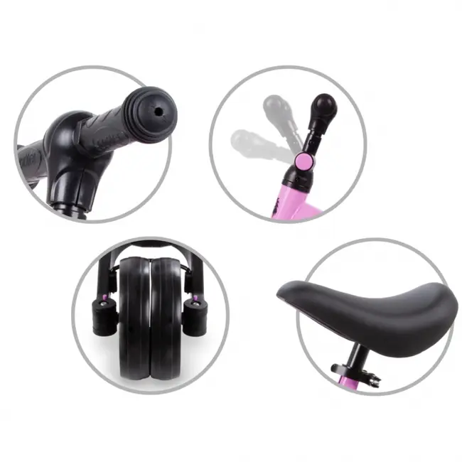 Tricicleta cu pedale 3 in 1 kidwell pico pink rose edeedirotrpic03a0