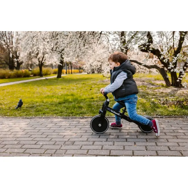 Tricicleta cu pedale 3 in 1 kidwell pico total black edeedirotrpic05a0