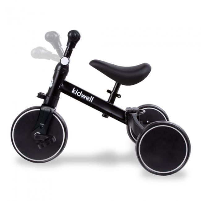 Tricicleta cu pedale 3 in 1 kidwell pico total black edeedirotrpic05a0