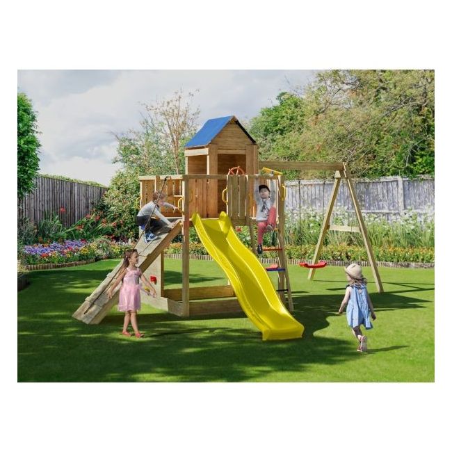 Complex joaca din lemn 7in1, pentru 10 copii,  fungoo treehouse natur - okefu05130pkx