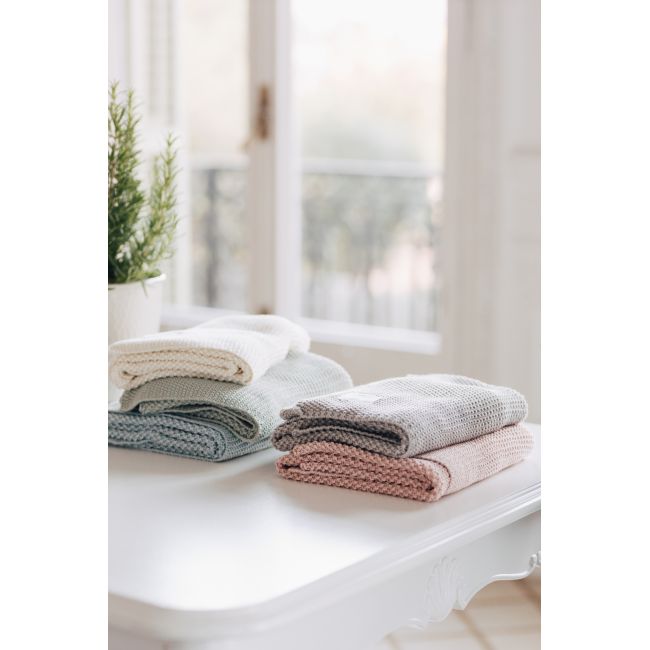 Paturica Din Bumbac Organic 70x90 Cm Mint Beige Pjb32pa46-010-6349