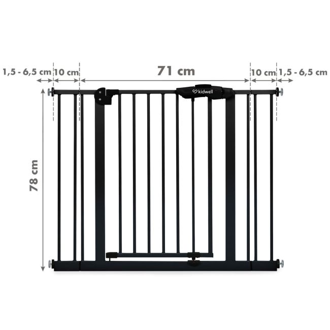 Poarta De Siguranta Kidwell Guarda 75,  104 Cm ,   Protectie Sigura Pentru Copii, Fara Gaurire - Copie Pjbbrzagua02a1