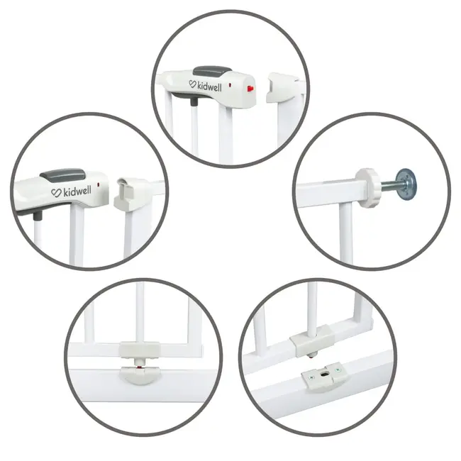 Poarta De Siguranta Kidwell Guarda 75,  104 Cm ,   Protectie Sigura Pentru Copii, Fara Gaurire Pjbbrzagua01a1