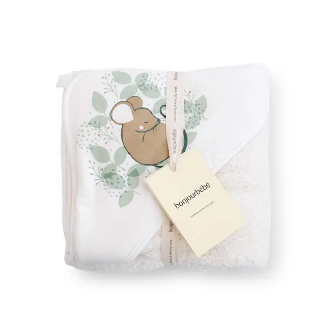 Prosop Baie Cu Gluga Bebelusi 0-5 Ani ,   Bumbac Certificat Oeko-tex  , 100x100 Cm, Spring Cottage Pjb18scse50-045