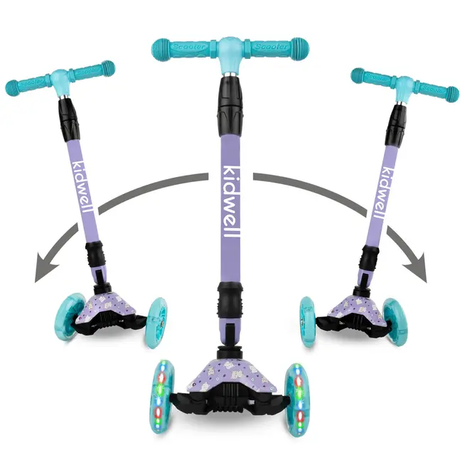 Trotineta Copii Pliabila, Reglabila, Roti Luminoase, Vento Kitty, 3+ Ani, Pana La 50 Kg, Kidwell Pjbhubaven02a1