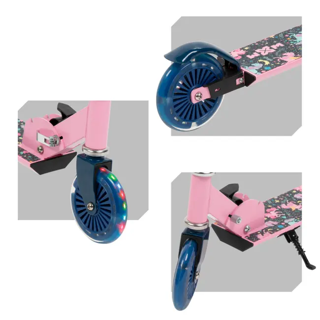 Trotineta Pliabila, Wxm, Skipo Unicorn, Aluminiu, Roti Led 120mm, Pana La 50 Kg, Multicolor Pjbhsskic01
