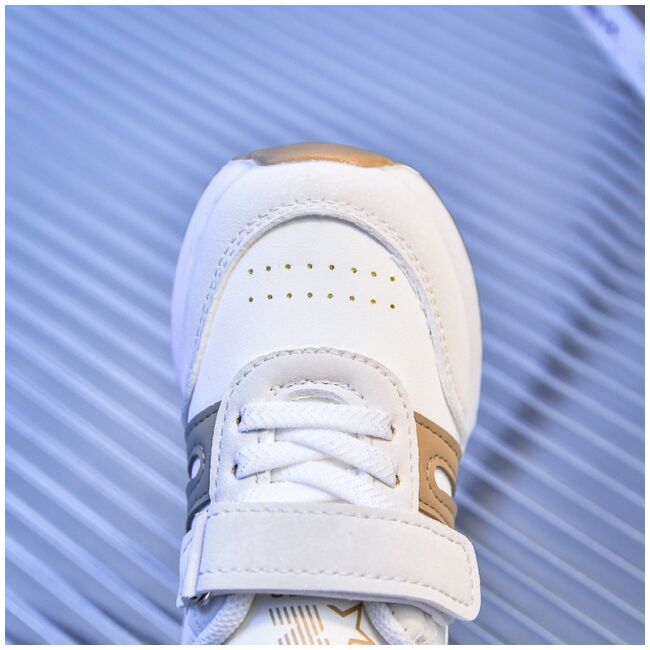 Adidasi albi cu insertii crem - sony mbhy892-3-bo1