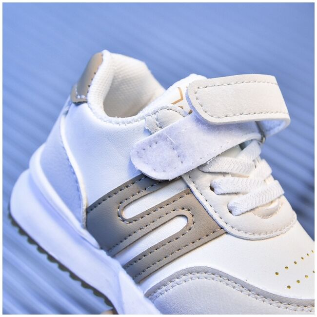 Adidasi albi cu insertii crem - sony mbhy892-3-bo1