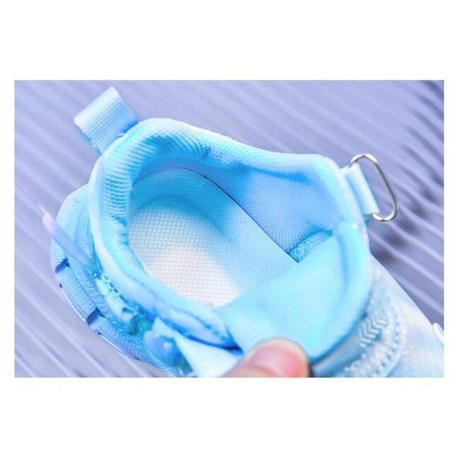 Adidasi bleu cu sidef alb si luminite - lolly md28-8-1-sa52