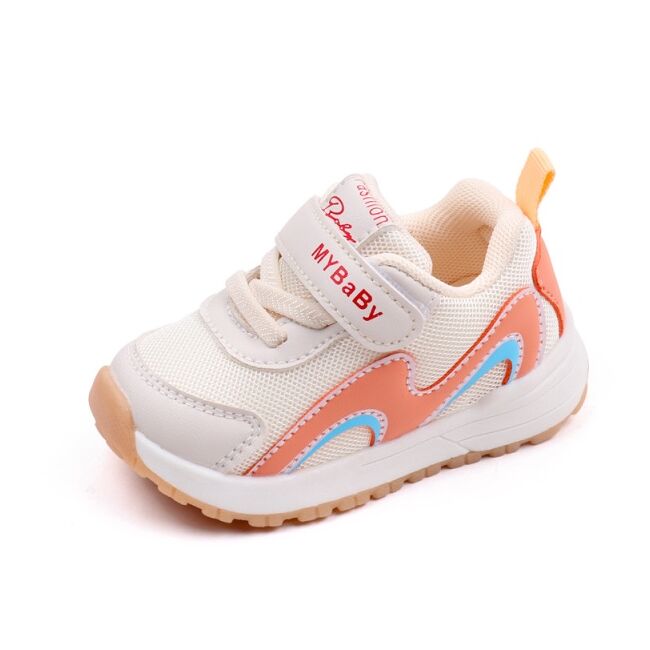 Adidasi ivoire cu portocaliu - valuri mbmy2306-1-sa50