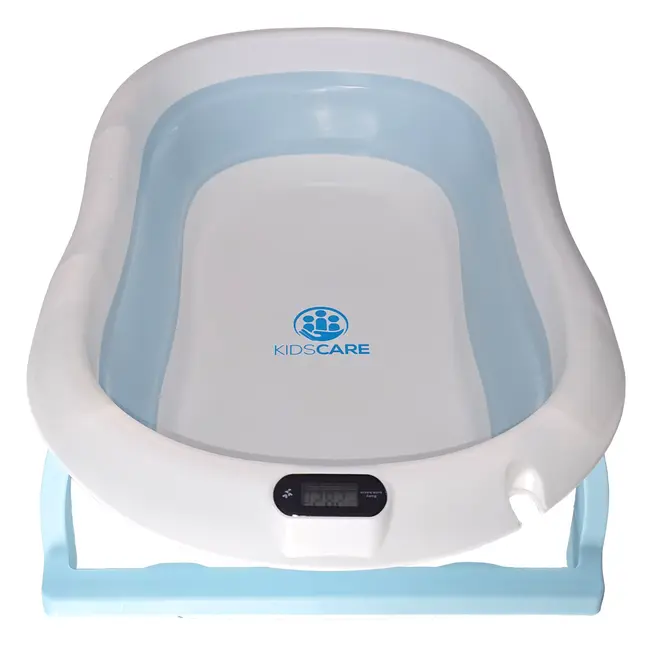 Cadita pliabila bebelusi albastra, suport metalic KidsCare, termometru, perna reductor, jucarii, protectie cap, cana pliabila SUPKC-CB312-SUPORT-blue