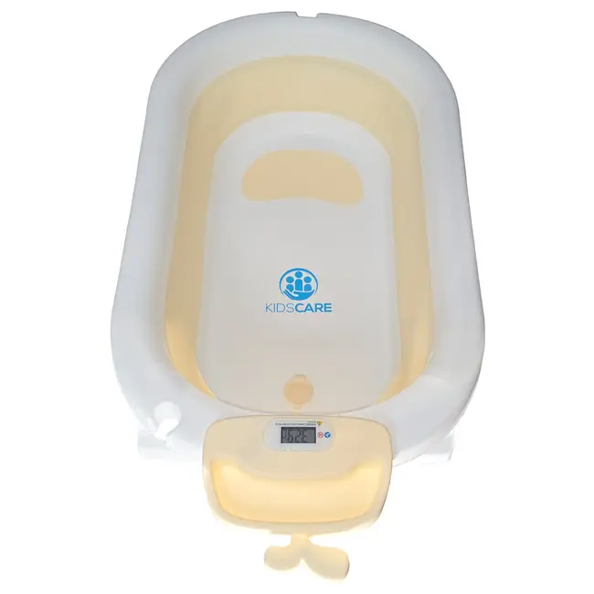 Cadita pliabila bej KidsCare, termometru, perna reductor, jucarii, protectie cap, cana pliabila SUPKC-CB311-beige