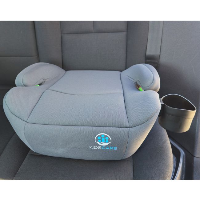 Inaltator auto copii KidsCare FixiGo cu Isofix, 125-150cm, husa lavabila, Gri, omologat R129 i-Size SUPKC_Fixigo_gri
