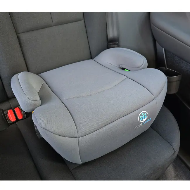 Inaltator auto copii KidsCare FixiGo cu Isofix, 125-150cm, husa lavabila, Gri, omologat R129 i-Size SUPKC_Fixigo_gri
