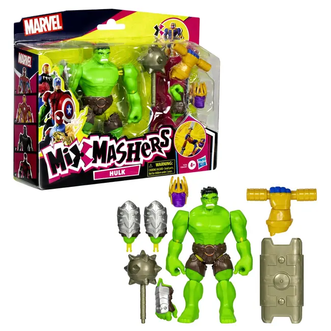MARVEL AVENGERS MIX MASHERS SET FIGURINA HULK 12CM SI ACCESORII VIVF9266_F9270