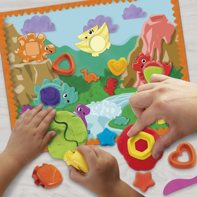 PLAY DOH JUCARIE CU ACTIVITATI DINOZAUR CU FORME SI CULORI VIVG0491