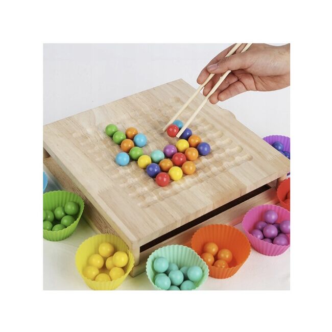 Puzzle din lemn, ferma, Kruzzel 22755, multicolor, 25 x 25 x 5, 8 cm SOLMAX22755