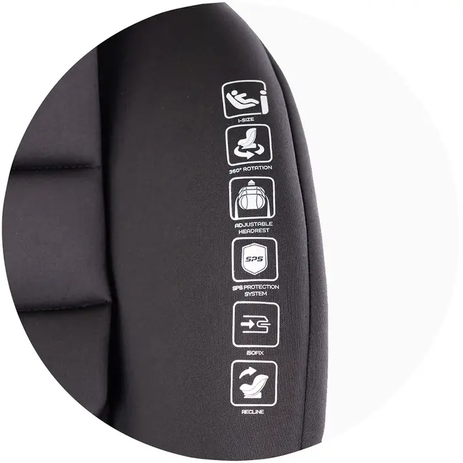 Scaun auto Chipolino Premium I-Size 40-150 cm cu sistem Isofix blackberry HUBSTKPR02501BB