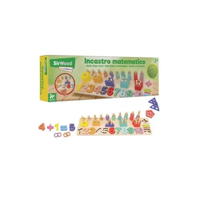Set matematica 3 in 1 din lemn Globo SOLGL40887