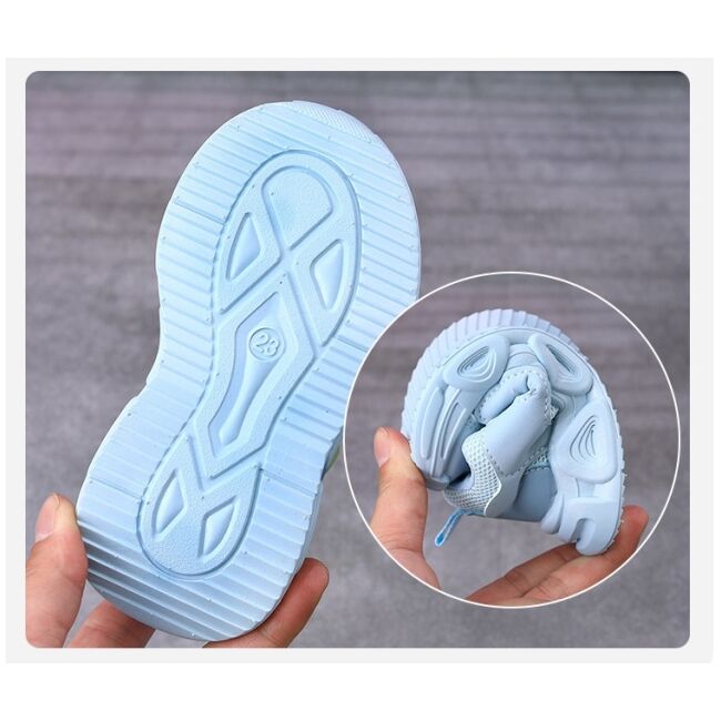 Adidasi bleu cu luminite - panda eyes mbc02-3-sa53