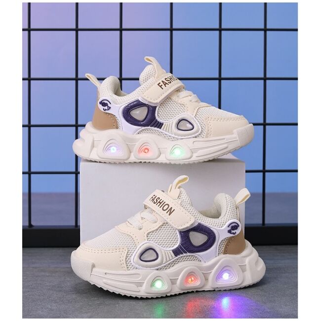 Adidasi ivoire cu luminite - panda eyes mdc02-1-sa53