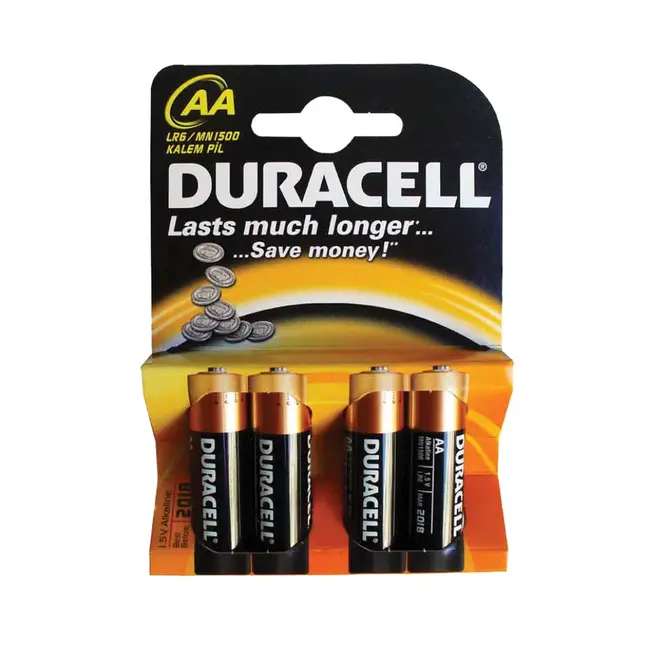 Baterii Duracell Basic, LR6, AA, alcaline, 1.5 V, 4 bucati/set BPTCPG000602