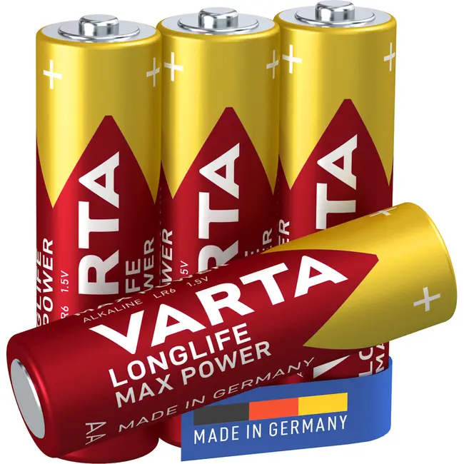 Baterii Varta Longlife Max Power, LR6, AA, alcaline, 1.5 V, 4 bucati/set BPTCVR110001
