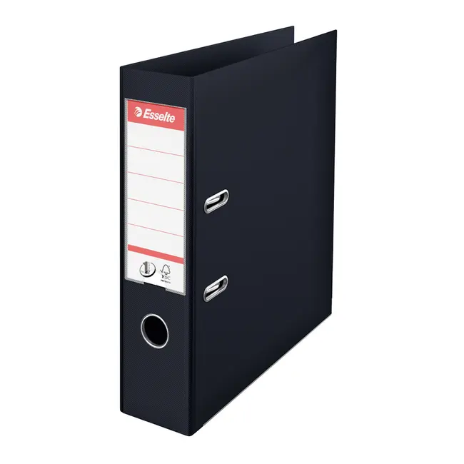 Biblioraft Esselte No.1 Power, PP/PP, A4, 75 mm, VIVIDA negru BPTCSL1107