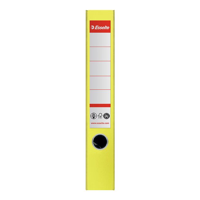 Biblioraft Esselte No.1 Power Recycled, carton, 100% reciclat, reciclabil, certificare FSC, A4, 50 mm, galben BPTCSL007573