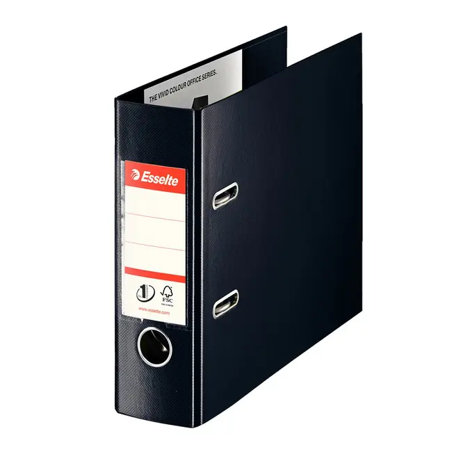 Biblioraft Esselte Power pentru banci, PP/PP, 75 mm, VIVIDA negru BPTCSL1032