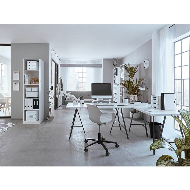 Biblioraft Leitz 180° Active WOW, polyfoam, A4, 82 mm, alb BPTCSL060001