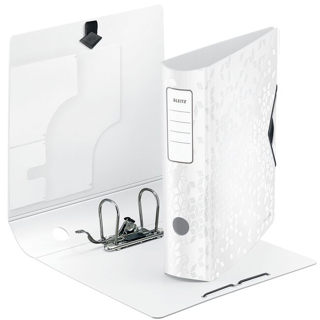 Biblioraft Leitz 180° Active WOW, polyfoam, A4, 82 mm, alb BPTCSL060001