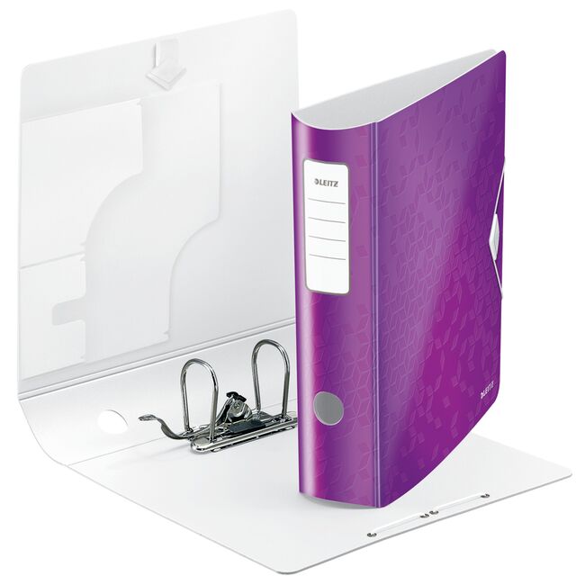 Biblioraft Leitz Active WOW 180°, A4, 75 mm, polyfoam, mov metalizat BPTCSL010206