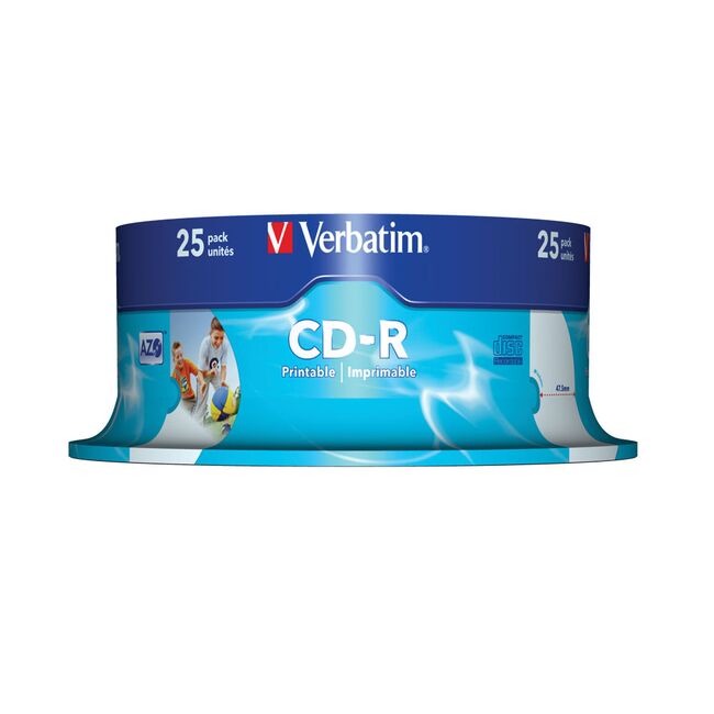 CD-R printabil Verbatim, 52x, 700 MB, 25 bucati/cake BPTCVB00913