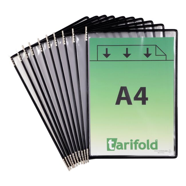Display Tarifold, A4, 10 bucati/set, negru BPTCTA114007